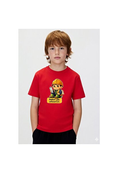 playwear Παιδικό unisex μπλουζάκι με στάμπα σαν τον μπαμπά, 100% βαμβάκι, με ...