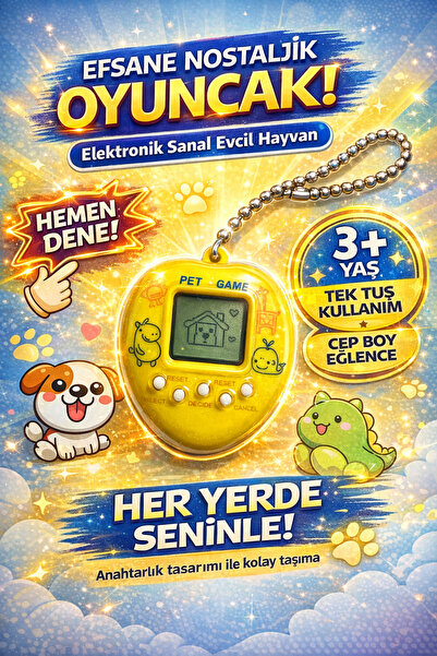 Cici Oyuncak Çocuk Elektronik Sanal Bebek Dijital Evcil Hayvan Oyunu 3+ Yaş E...
