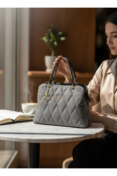 pololiza Mother / Women's Quilted Patterned Hand and Shoulder Bag - 3 Compart...