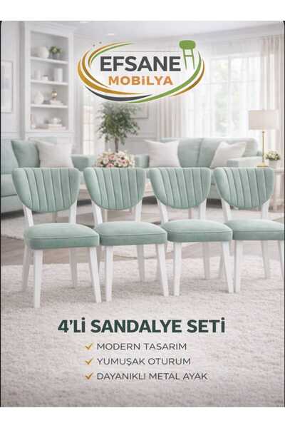 Efsane i.E.G ELMA SANDALYE 4 ADET MUTFAK YEMEK ODASI SALON BALKON BAHÇE OTEL ...