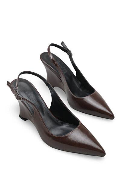 Riccon Women's Pointed Toe Open-Back Heeled Shoes 00121801