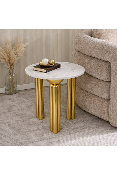 Home Box طاولة جانبية من الرخام الأصلي من كافون فارنا