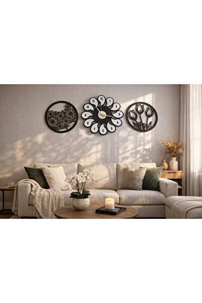 mrchediyesepeti ساعات حائط بتصميم أنيق من طراز باباتيا، تصميم أنيق ومتناسق، س...