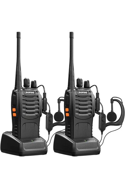 YESMAX Walkie Talkies Rechargeable Long Range with Earpieces, 16 Channel Radi...
