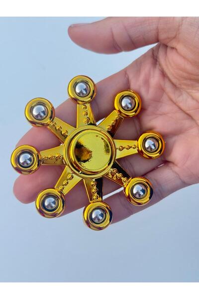 CUFFCUFFTOYS metal stres çarkı metal renklerde uzun dönen 9x9 cm MODEL: DÖNME...