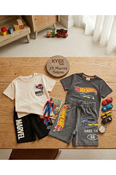 Kyex Set de pantaloni scurți economici pentru băieți Spiderman și HWheels, 2 ...