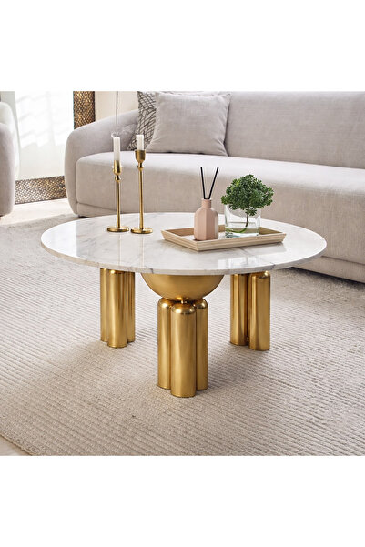 Home Box طاولة قهوة من الرخام الأصلي من كافون فارنا