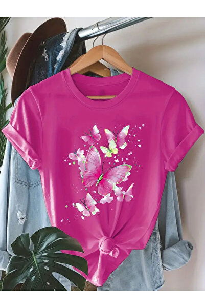 Pink Sky Oversize T-Shirt 100% Cotton Unisex Comfortable Fit Trend New Season...