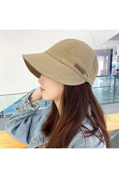 valkyrie Pălărie de soare pentru femei cu vizor lat, bej, reglabilă, ușoară, ...