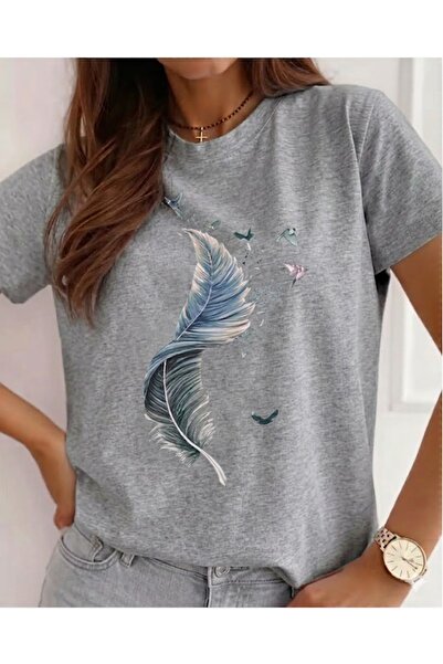 PENTHİLUS Women's Digital Printed T-Shirt - Women's Summer T-Shirt