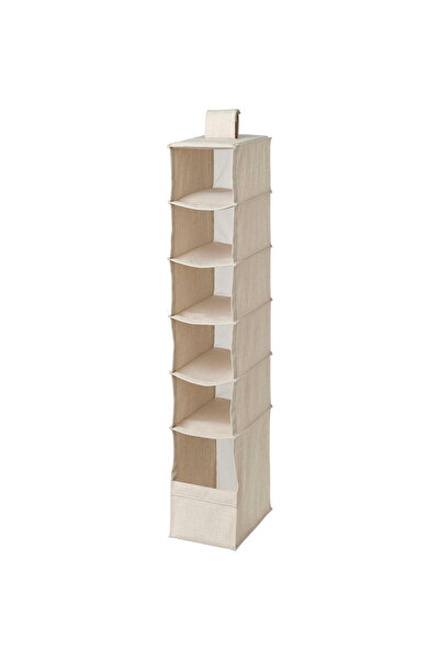 IKEA منظم خزانة ملابس عملي باللون البيج مقاس 22x34x80 سم