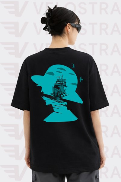 Velostra تي شيرت قطني ممشط للجنسين من قطعة واحدة مطبوع عليه تصميم خاص من One Piece Luffy للنساء والرجال، مريح للاستخدام اليومي