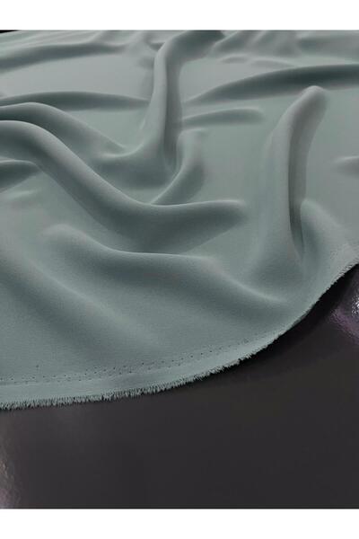 Kumaş sever Green Draped Adriana Crepe Fabric Double Length Meter Evening Dre...