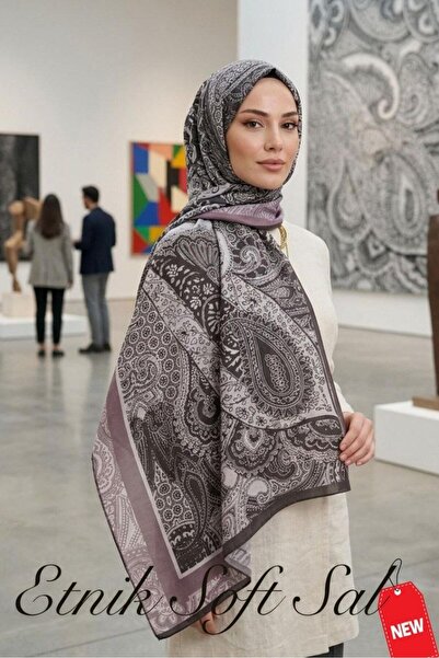 İSTANBULSTYLEMODA Tesetür Ethnic Patterned Soft Shawl