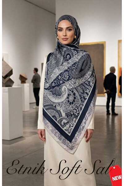 İSTANBULSTYLEMODA Tesetür Ethnic Patterned Soft Shawl