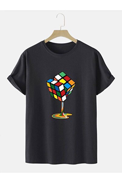 CLASSY.MODA Μαύρο Unisex Oversize T-shirt με στάμπα, Ανδρικό Γυναικείο, Άνετη...