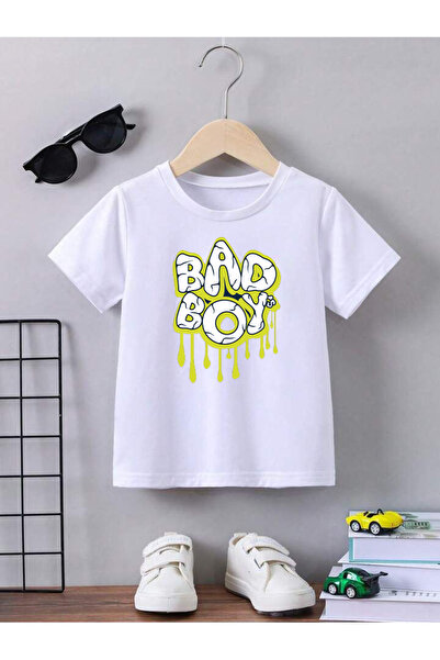 STİL-X Παιδικό μπλουζάκι Bad Boy με στάμπα, 100% βαμβακερό, με λαιμόκοψη ποδη...