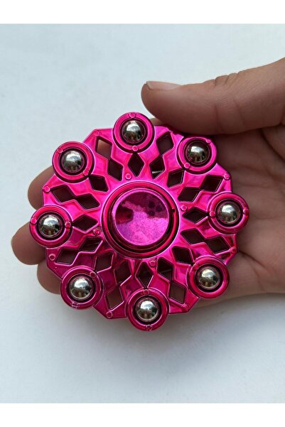 CUFFCUFFTOYS metal stres çarkı metal renklerde uzun dönen 9x9 cm MODEL: DELİK...