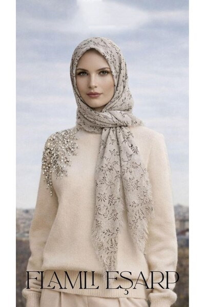 İSTANBULSTYLEMODA Шарф з полум'яним візерунком