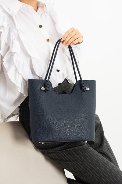Just Polo Women's Black Leather Look Shoulder Bag Daily Stylish Tote Bag Larg...