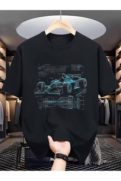 CLASSY.MODA Μαύρο Unisex Oversize T-shirt με στάμπα, Ανδρικό Γυναικείο, Άνετη...