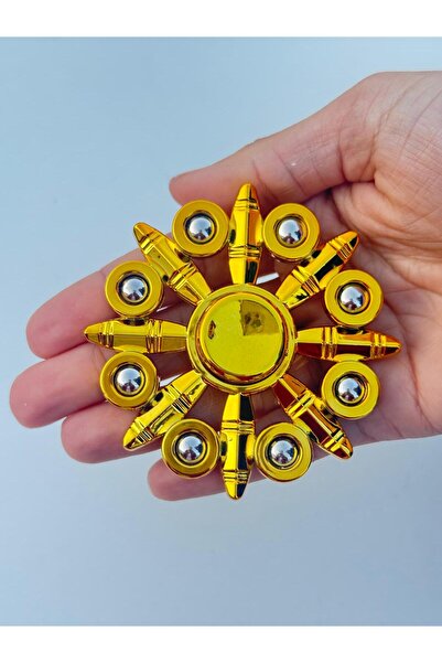 CUFFCUFFTOYS metal stres çarkı metal renklerde uzun dönen 9x9 cm