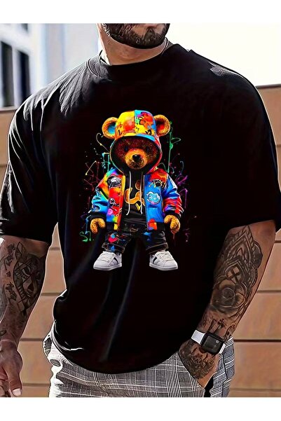 CLASSY.MODA Μαύρο Unisex Oversize T-shirt με στάμπα, Ανδρικό Γυναικείο, Άνετη...