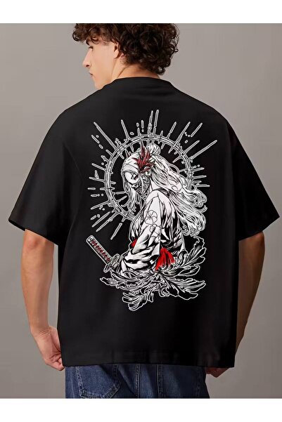 CLASSY.MODA Μαύρο Unisex Oversize T-shirt με στάμπα, Ανδρικό Γυναικείο, Άνετη...