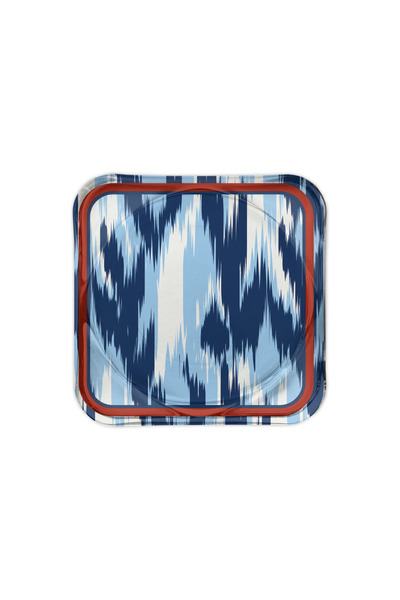 Sivella İkat Blue Glass Coaster & Candle Plate