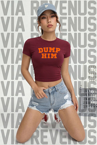 Vordevia Dump Him / Leave Him Behind Printed 100% Cotton Lycra Slim Fit Short...