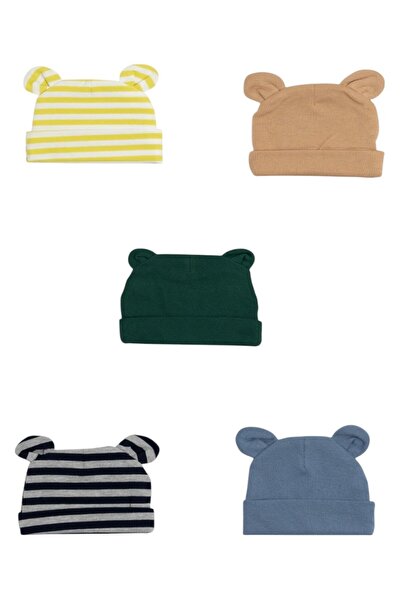 Bambimici - Baby Beanie Bear - Set of 5 - Multicolor - 0M to 6M
