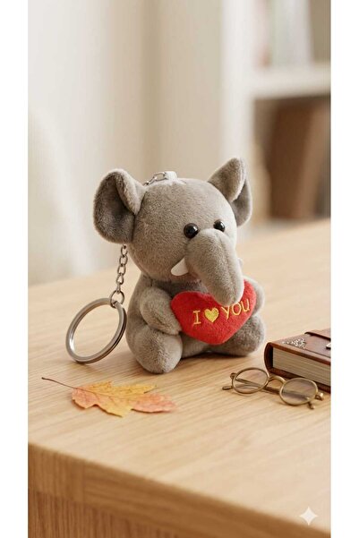 Şirin Cute Plush Elephant Keychain with Big Ears