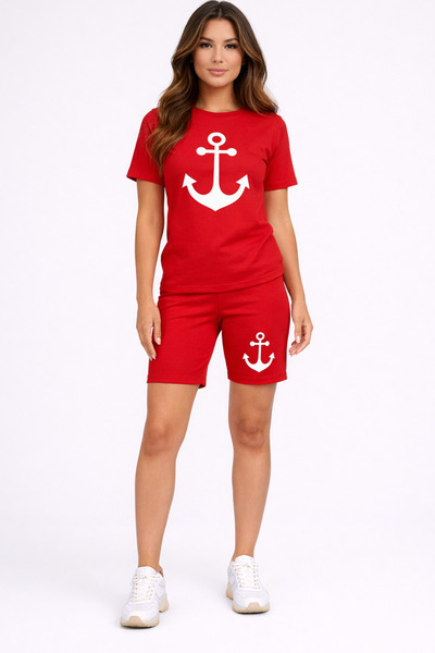 Trend Mixs Women's Shorts Set Summer Printed T-Shirt Shorts Two-Piece Set Cas...