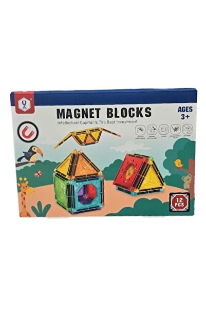 MASHASHOP Set of 12 Magnetic Construction Elements
