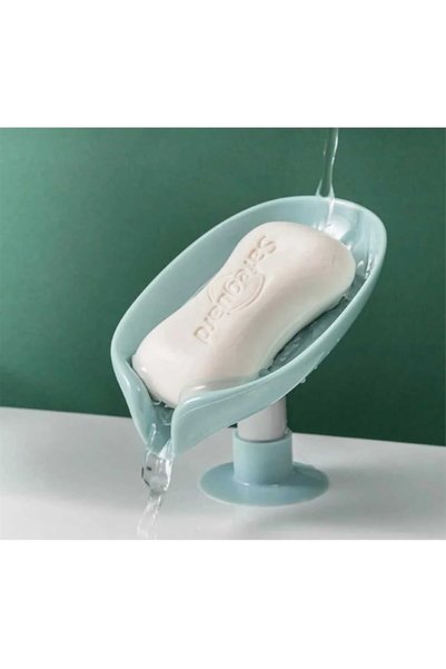 bahe home Water-Repellent Soap Dish with Suction Cup and Drain |   Countertop Solid Soap Holder Bathroom Kitchen Organizer 1Pc