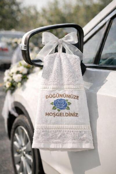 Bikaya Home Prosop de nuntă fără franjuri 40x70 cm |   1100 grame |   Set eco...