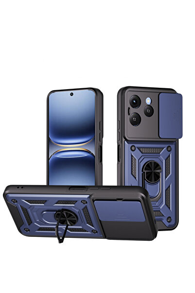 kılıffuarı Tecno Spark 40 Case Full Protection Magnetic Stand Camera Protecti...