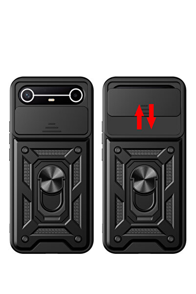 kılıffuarı Tecno Spark Slim 5g Kılıf Tam Korumalı Magnetik Standlı Kamera Kor...