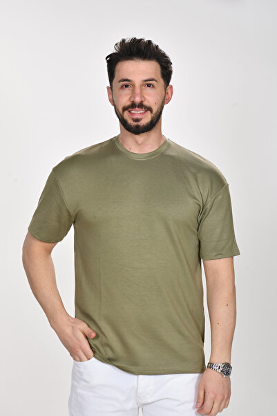VALERİO MEN Modal Fabric Oversize Unisex Basic T-Shirt
