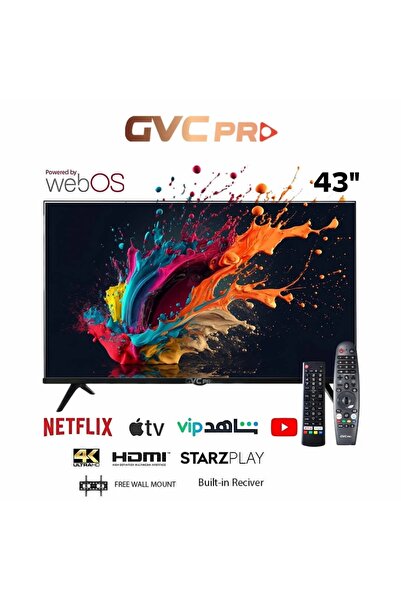 JVC Pro Screen, 43 Inch, Smart 4K, webOS System, Internal Receiver, Model 43G...