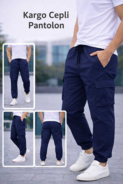 Sınwear Pantaloni cargo bleumarin pentru bărbați