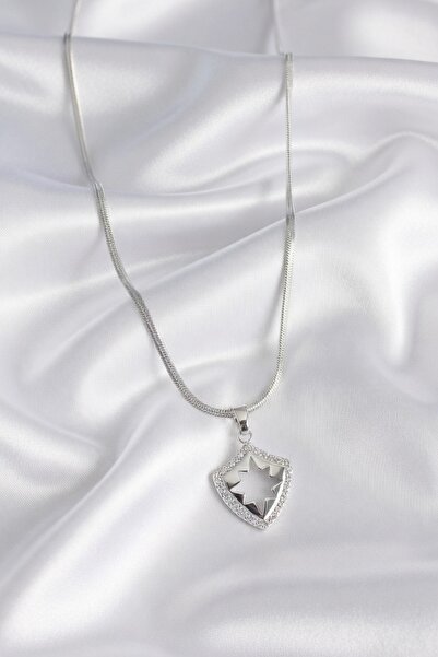 Jadem Gold 316L Stainless Steel Talyan Chain Zircon Stone Pole Star Engraving...