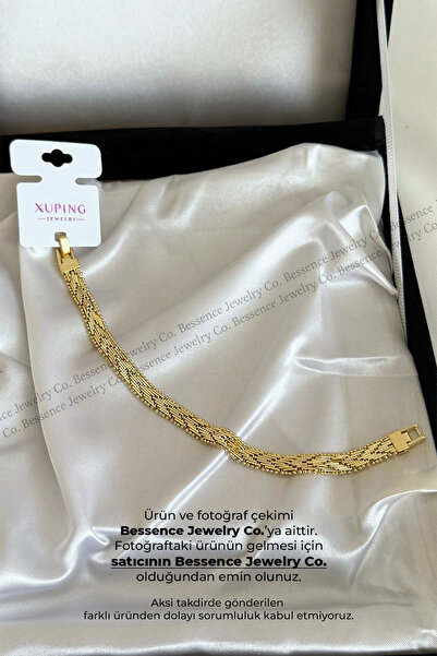 Bessence Jewelry Co Xuping VIP 14K Gold Luxury Statement Sade Hasır Model Çel...