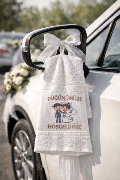 Bikaya Home Prosop de nuntă fără franjuri 40x70 cm |   1100 grame |   Set eco...