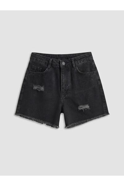 LC Waikiki Σορτς τζιν για κορίτσια με σκισίματα και λεπτομέρειες (S6)