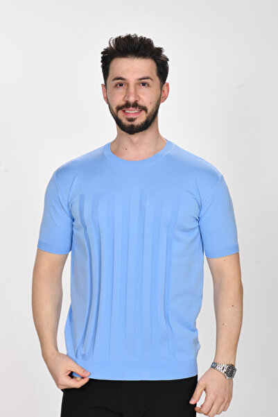 VALERİO MEN Labyrinth Pattern Zero Collar Premium Knitwear