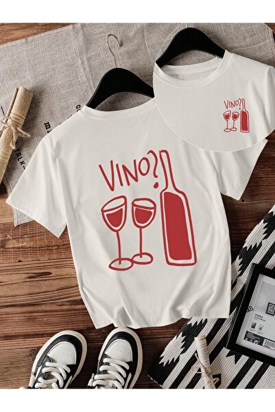 Let's Wear تيشيرت فينو يحمل طباعة خلفية وأمامية فاخرة للرجال