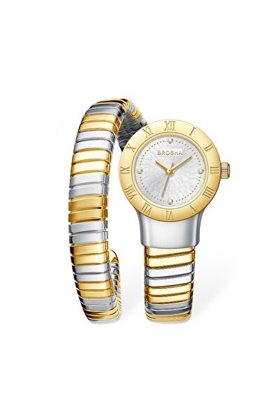 Brosha (Brosha) Women's Watch with an Iconic Snake Design in Gold and Silver ...