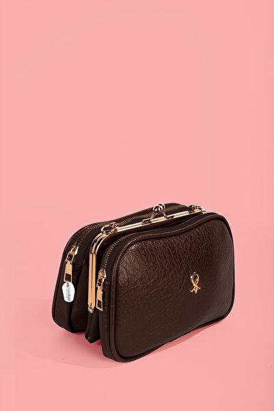 westbag Γυναικεία δερμάτινη τσάντα χιαστί με 4 θήκες και πολλαπλά διαμερίσματ...