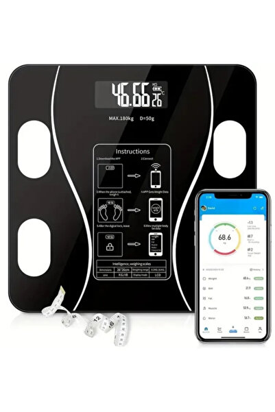 Homegenius Smart Scale with Smart App, Body, Digital Illuminated Screen, Ther...